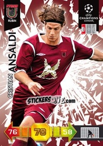 Sticker Cristian Ansaldi - UEFA Champions League 2010-2011. Adrenalyn XL - Panini