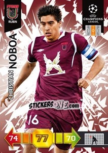 Sticker Christian Noboa - UEFA Champions League 2010-2011. Adrenalyn XL n. 273 - Panini