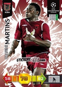 Sticker Obafemi Martins - UEFA Champions League 2010-2011. Adrenalyn XL n. 279 - Panini