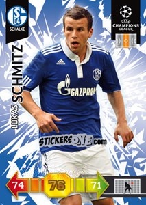 Sticker Lukas Schmitz - UEFA Champions League 2010-2011. Adrenalyn XL n. 289 - Panini