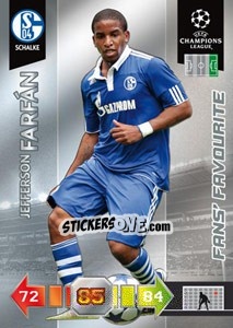 Sticker Jefferson Farfán - UEFA Champions League 2010-2011. Adrenalyn XL n. 296 - Panini