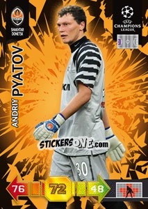 Sticker Andriy Pyatov - UEFA Champions League 2010-2011. Adrenalyn XL - Panini