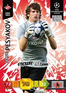 Sticker Sergei Pesyakov - UEFA Champions League 2010-2011. Adrenalyn XL n. 312 - Panini