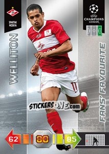 Sticker Welliton - UEFA Champions League 2010-2011. Adrenalyn XL - Panini