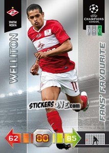 Sticker Welliton - UEFA Champions League 2010-2011. Adrenalyn XL n. 322 - Panini