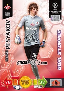 Cromo Sergei Pesyakov - UEFA Champions League 2010-2011. Adrenalyn XL - Panini