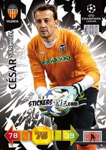 Sticker César Sánchez - UEFA Champions League 2010-2011. Adrenalyn XL n. 336 - Panini