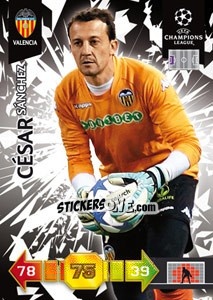 Figurina César Sánchez - UEFA Champions League 2010-2011. Adrenalyn XL - Panini