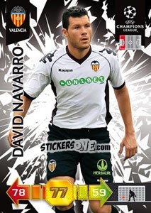 Sticker David Navarro - UEFA Champions League 2010-2011. Adrenalyn XL n. 339 - Panini
