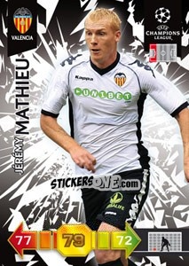 Sticker Jérémy Mathieu - UEFA Champions League 2010-2011. Adrenalyn XL - Panini