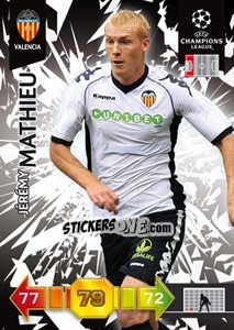 Sticker Jérémy Mathieu - UEFA Champions League 2010-2011. Adrenalyn XL n. 340 - Panini