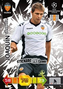 Cromo Joaquín Sánchez - UEFA Champions League 2010-2011. Adrenalyn XL - Panini