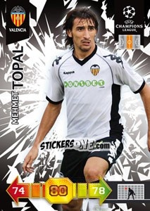 Figurina Mehmet Topal - UEFA Champions League 2010-2011. Adrenalyn XL - Panini
