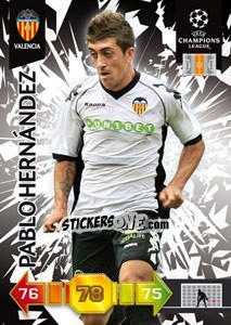 Sticker Pablo Hernández - UEFA Champions League 2010-2011. Adrenalyn XL n. 343 - Panini