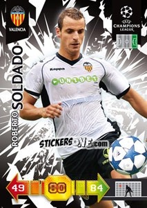 Sticker Roberto Soldado - UEFA Champions League 2010-2011. Adrenalyn XL n. 347 - Panini