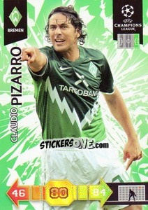 Sticker Claudio Pizarro - UEFA Champions League 2010-2011. Adrenalyn XL n. 362 - Panini