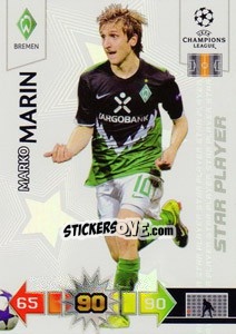 Figurina Marko Marin - UEFA Champions League 2010-2011. Adrenalyn XL - Panini
