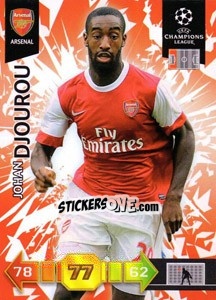 Sticker Johan Djourou - UEFA Champions League 2010-2011. Adrenalyn XL n. U2 - Panini