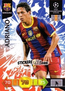 Sticker Adriano Correia - UEFA Champions League 2010-2011. Adrenalyn XL n. U10 - Panini