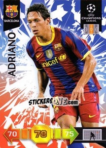 Sticker Adriano Correia - UEFA Champions League 2010-2011. Adrenalyn XL - Panini