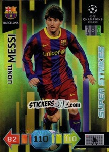 Sticker Lionel Messi - UEFA Champions League 2010-2011. Adrenalyn XL n. U11 - Panini