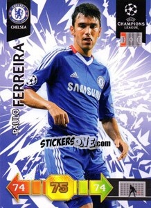 Figurina Paulo Ferreira - UEFA Champions League 2010-2011. Adrenalyn XL - Panini