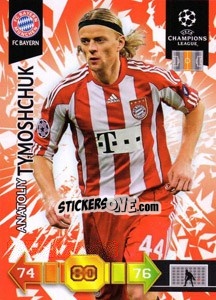 Cromo Anatoliy Tymoshchuk - UEFA Champions League 2010-2011. Adrenalyn XL - Panini