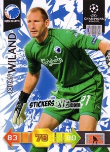 Sticker Johan Wiland - UEFA Champions League 2010-2011. Adrenalyn XL - Panini