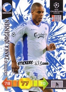 Sticker Mathias Zanka Jorgensen - UEFA Champions League 2010-2011. Adrenalyn XL - Panini