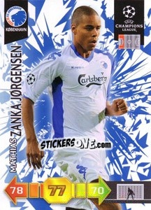 Cromo Mathias Zanka Jorgensen - UEFA Champions League 2010-2011. Adrenalyn XL - Panini