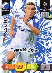 Cromo César Santin - UEFA Champions League 2010-2011. Adrenalyn XL - Panini