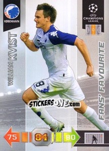 Sticker William Kvist - UEFA Champions League 2010-2011. Adrenalyn XL - Panini