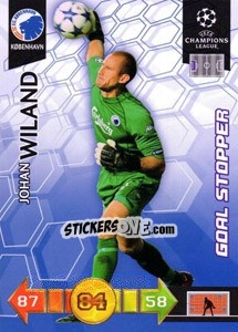 Sticker Johan Wiland - UEFA Champions League 2010-2011. Adrenalyn XL n. U41 - Panini