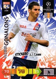 Sticker Maxime Gonalons - UEFA Champions League 2010-2011. Adrenalyn XL - Panini