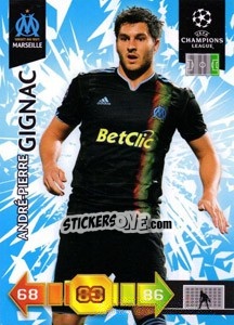 Sticker André-Pierre Gignac - UEFA Champions League 2010-2011. Adrenalyn XL - Panini
