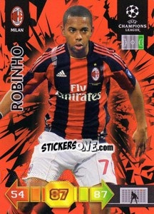 Sticker Robinho - UEFA Champions League 2010-2011. Adrenalyn XL n. U57 - Panini