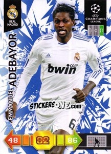 Cromo Emmanuel Adebayor - UEFA Champions League 2010-2011. Adrenalyn XL - Panini