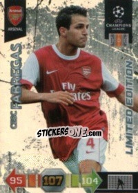 Cromo Cesc Fabregas - UEFA Champions League 2010-2011. Adrenalyn XL - Panini