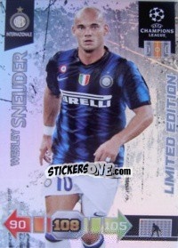 Sticker Wesley Sneijder - UEFA Champions League 2010-2011. Adrenalyn XL n. LE17 - Panini