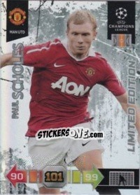 Sticker Paul Scholes - UEFA Champions League 2010-2011. Adrenalyn XL n. LE19 - Panini