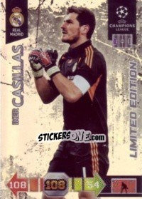 Figurina Iker Casillas - UEFA Champions League 2010-2011. Adrenalyn XL - Panini