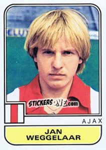 Sticker Jan Weggelaar - Voetbal 1981-1982 n. 22 - Panini