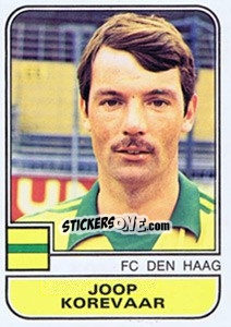 Sticker Joop Korevaar - Voetbal 1981-1982 n. 50 - Panini