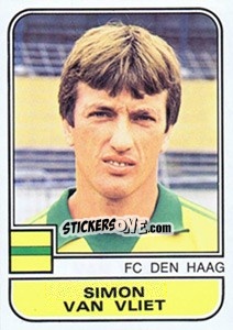 Cromo Simon van Vliet - Voetbal 1981-1982 - Panini