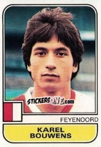 Sticker Karel Bouwens - Voetbal 1981-1982 - Panini
