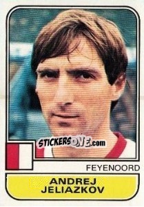 Sticker Andrej Jeliazkov - Voetbal 1981-1982 - Panini