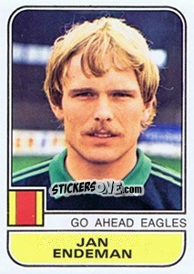 Sticker Jan Endeman - Voetbal 1981-1982 - Panini