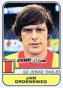 Sticker Jan Groeneweg - Voetbal 1981-1982 - Panini