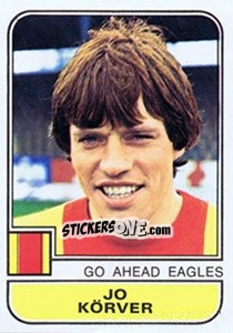 Cromo Jo Korver - Voetbal 1981-1982 - Panini