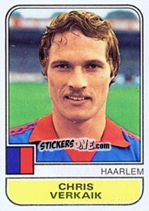 Sticker Chris Verkaik - Voetbal 1981-1982 - Panini